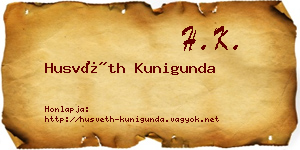 Husvéth Kunigunda névjegykártya